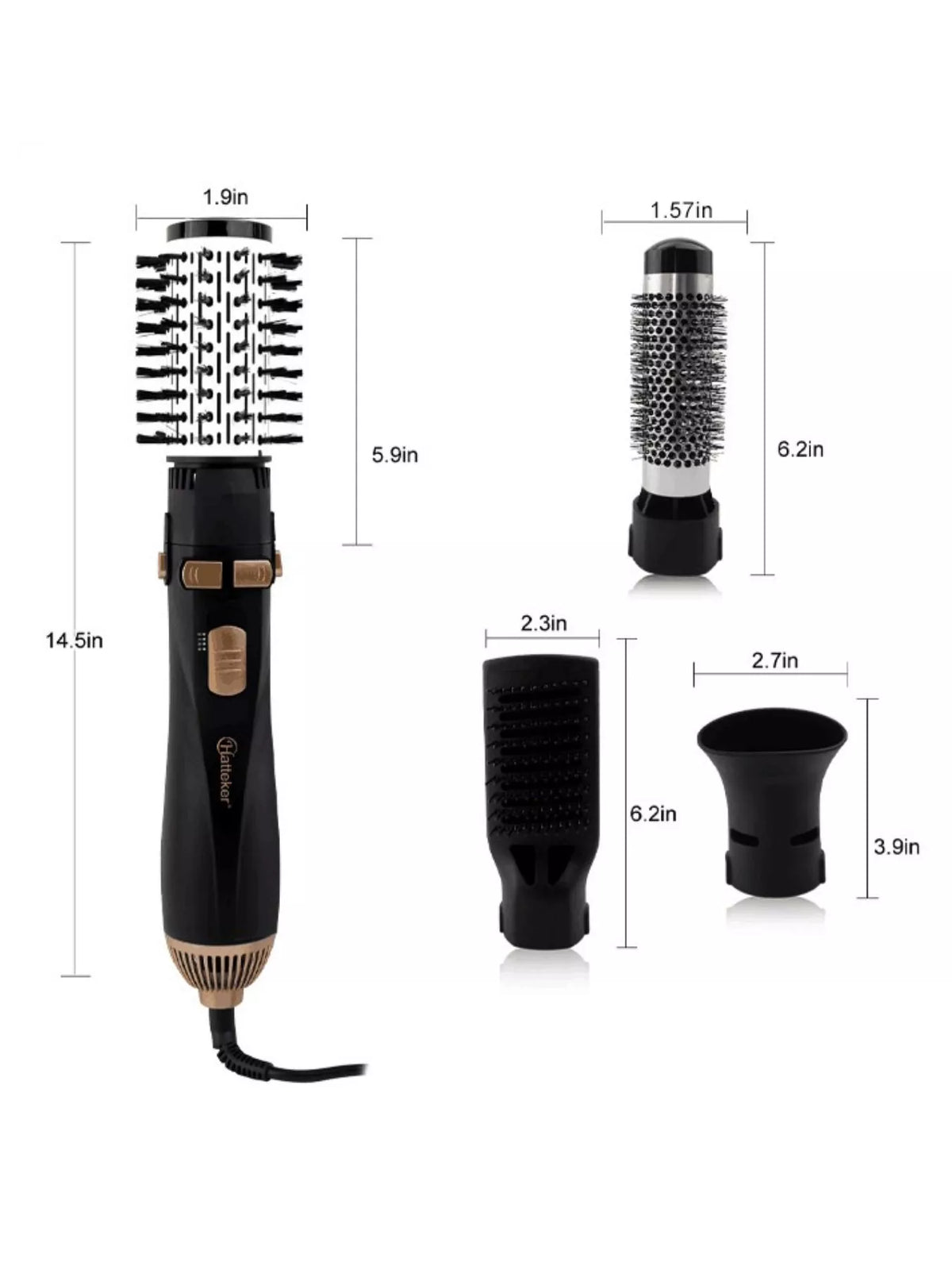 Hair dryer being used to style hair