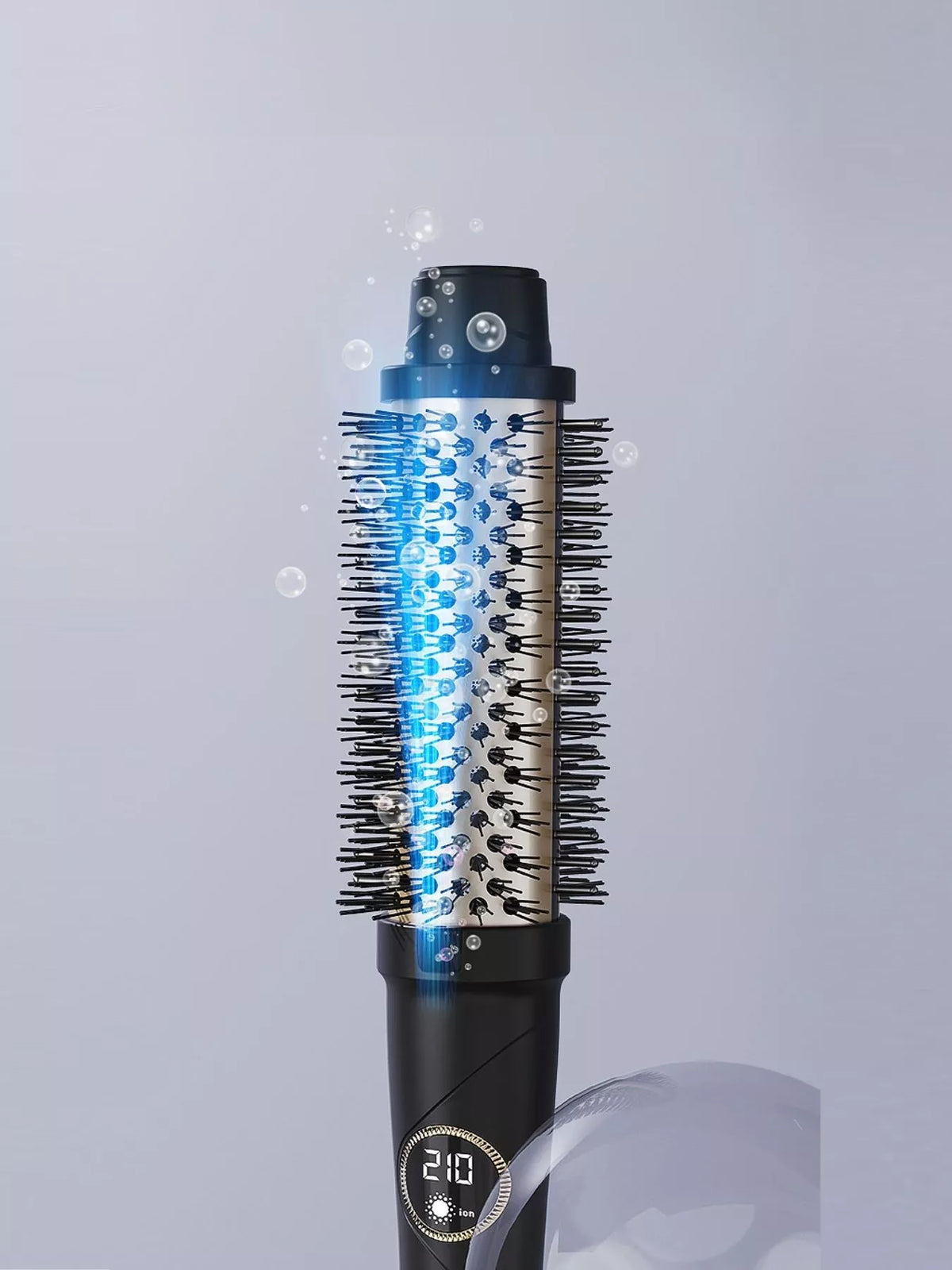 Hot air brush barrel view