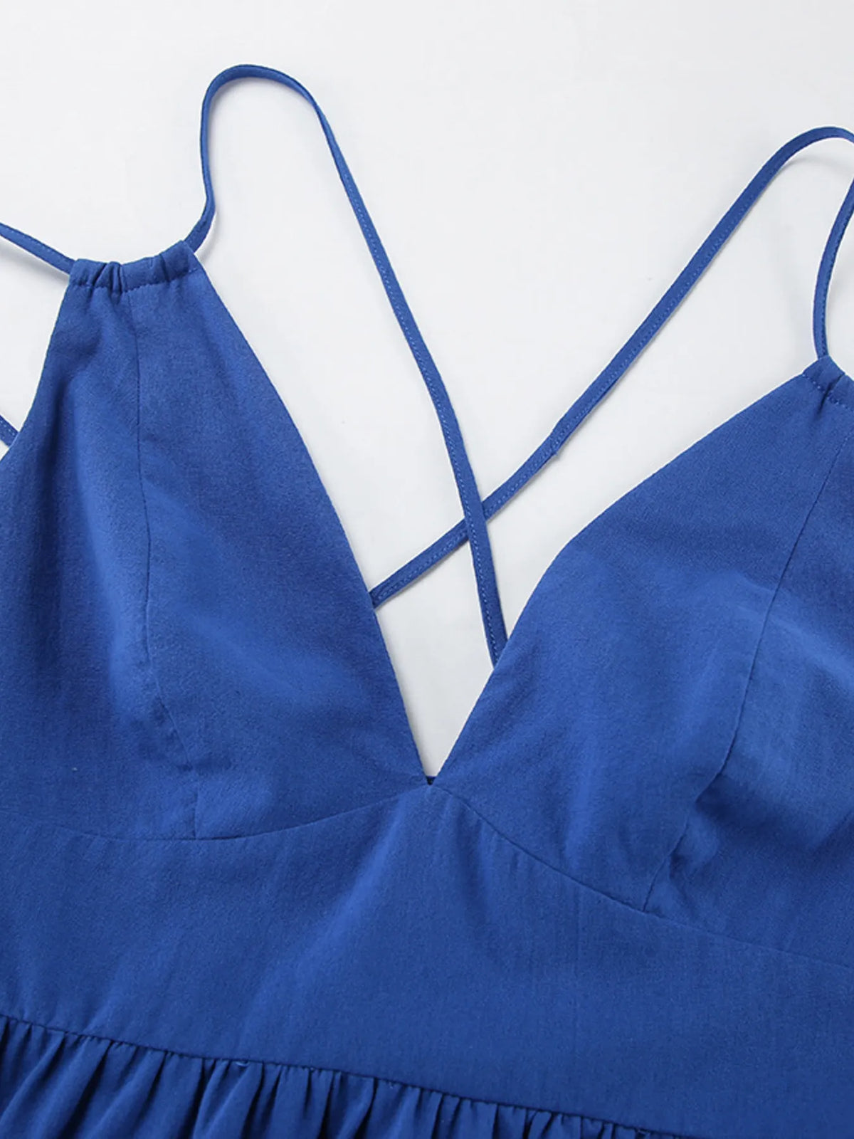 V Neck Tiered Cami Maxi Dress close up view