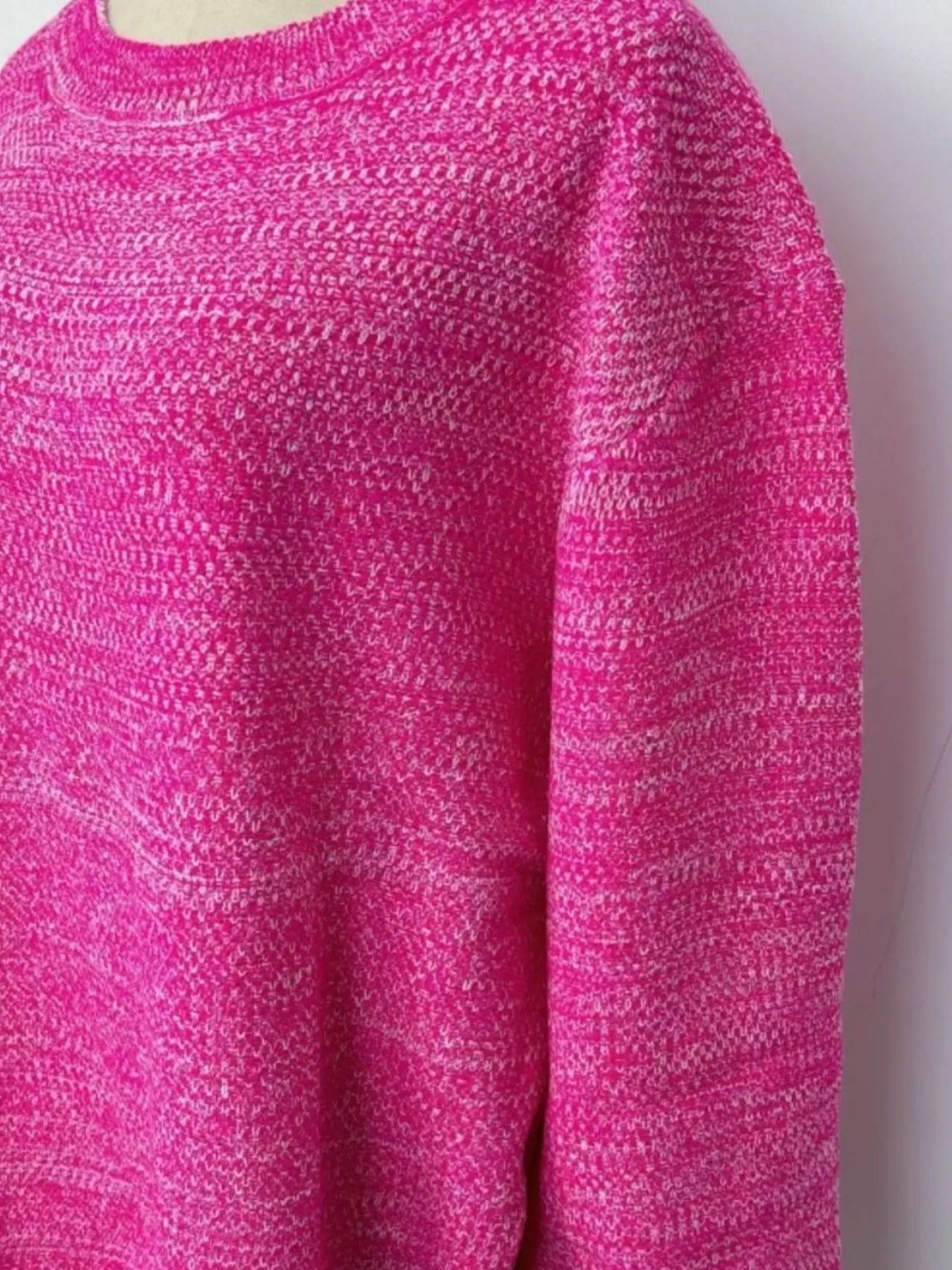 Round Neck Long Sleeve Sweater - Fashorio