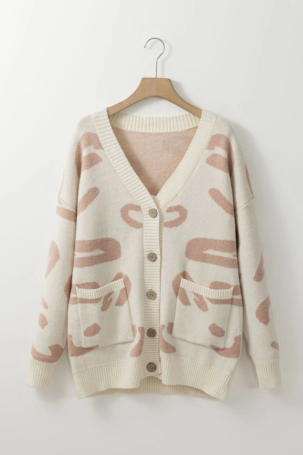 Leopard V Neck Button Down Cardigan - Fashorio