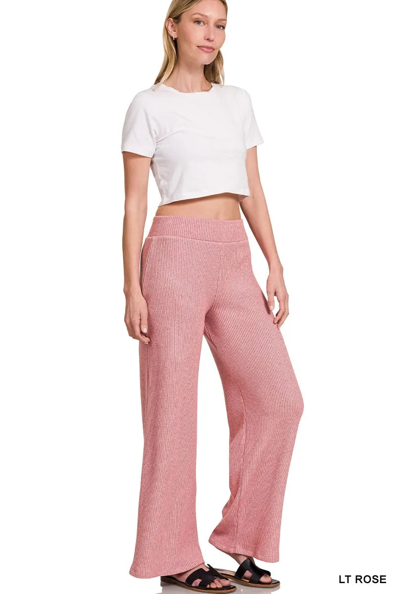 Boxy Sweater Top and Pants Set in Rose view 11