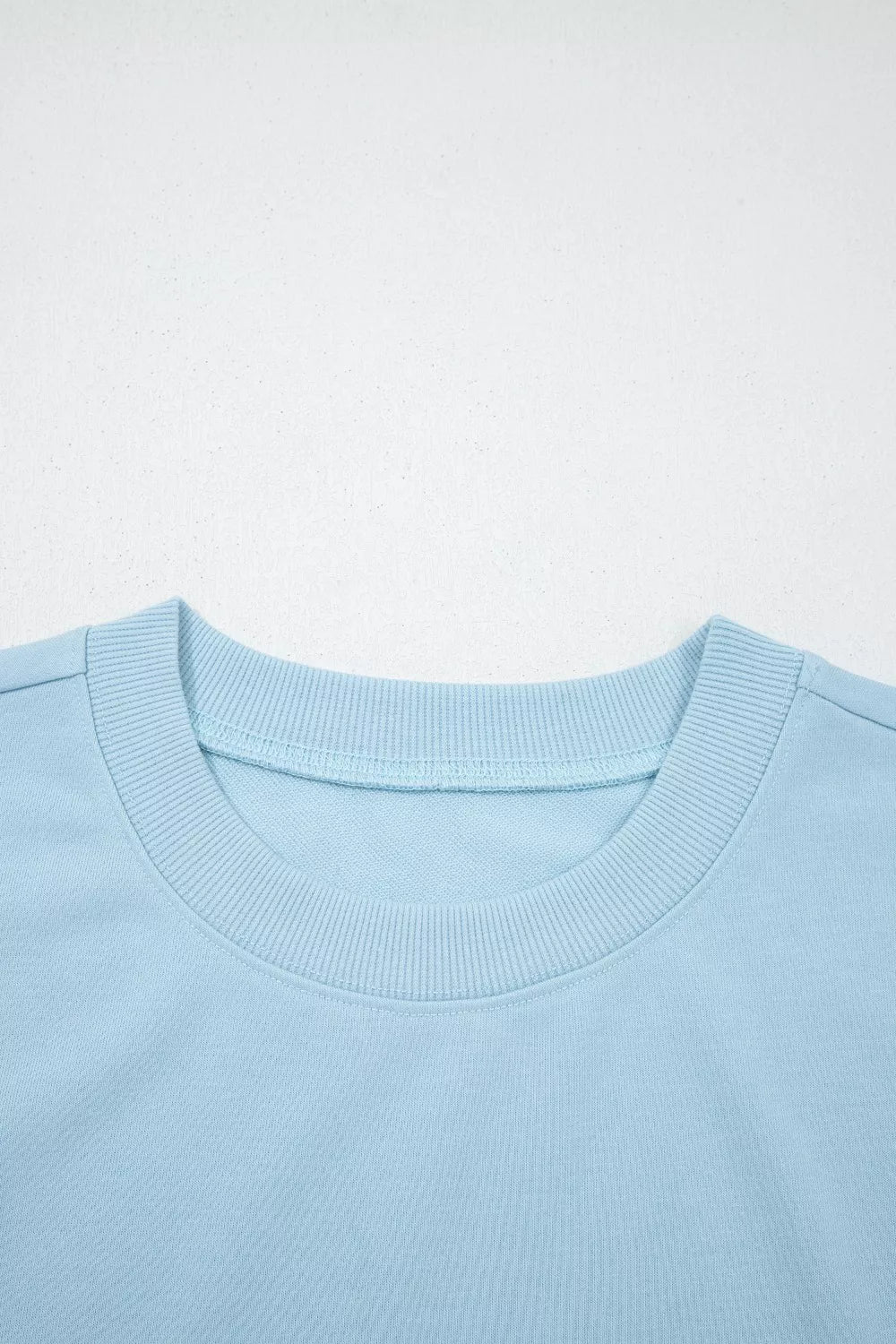 Pastel blue tee and shorts full outfit