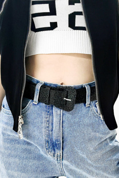 Glitter PU Leather Belt - Fashorio