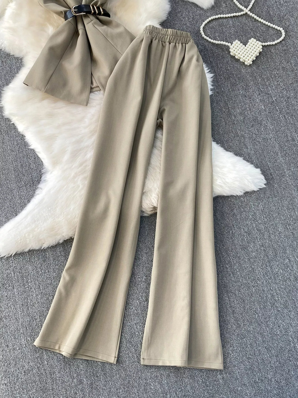 Two piece coordinated set close up