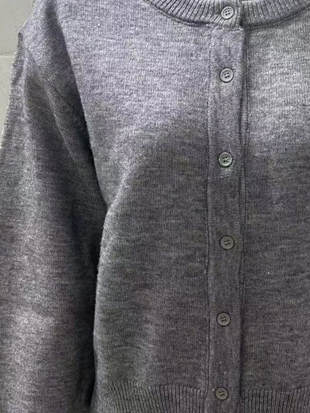 Button Down Long Sleeve Cardigan - Fashorio