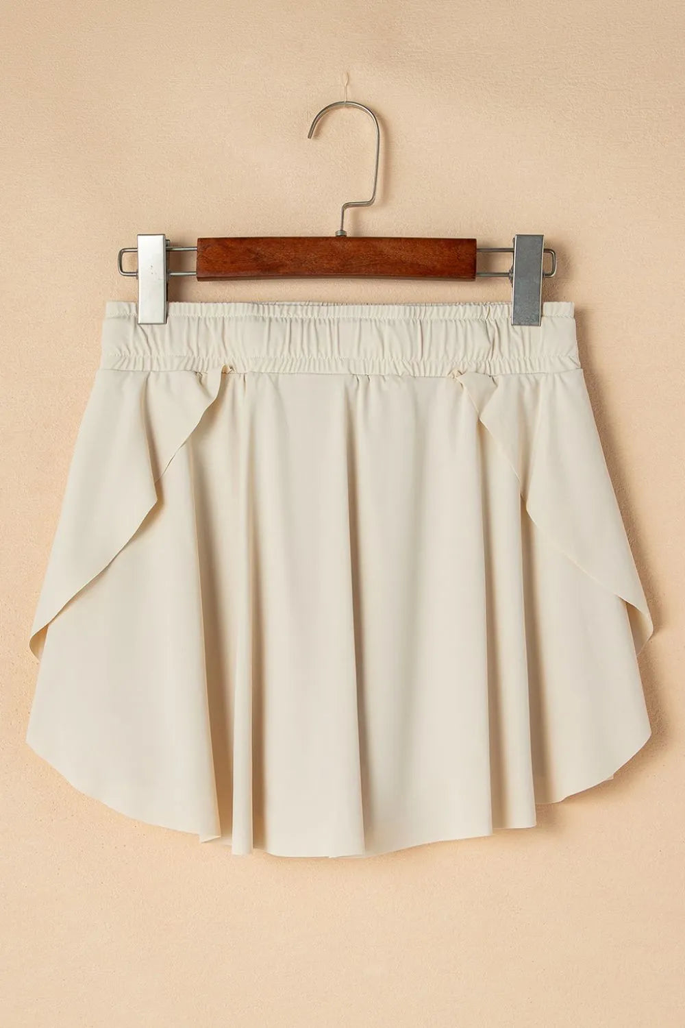 Drawstring high waist lined active skort styled outfit view
