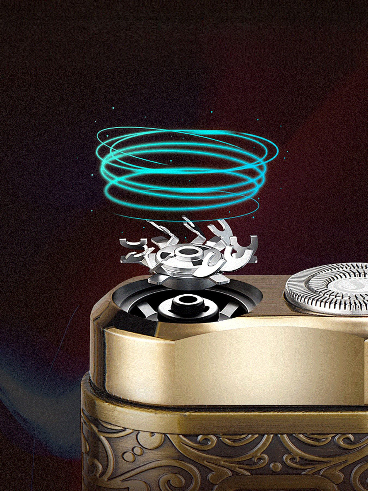 Portable shaver silver color view