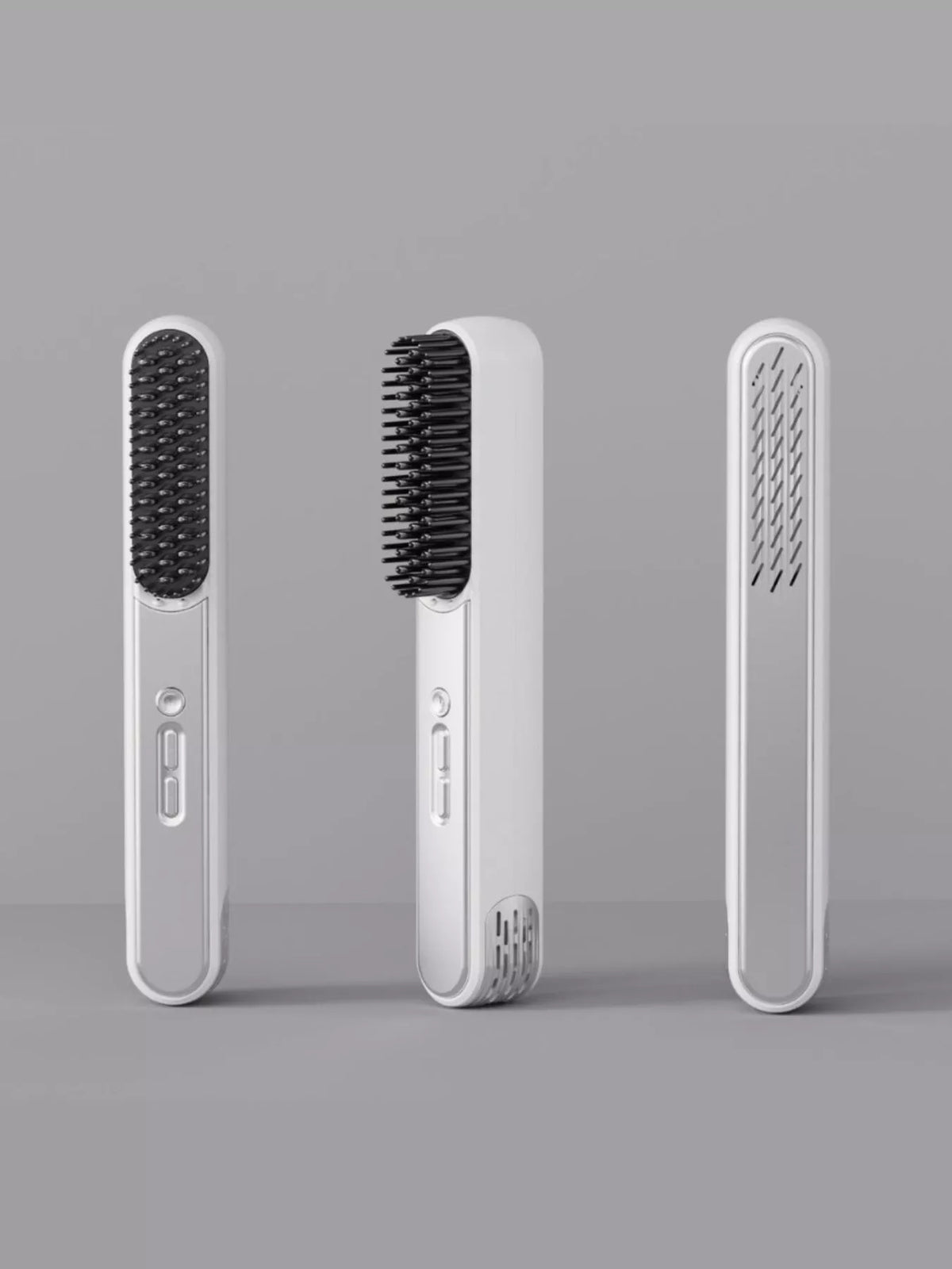 Comb smoothing through straight hair