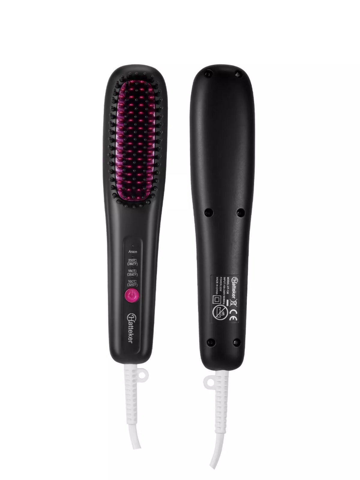 Black straightening comb side profile