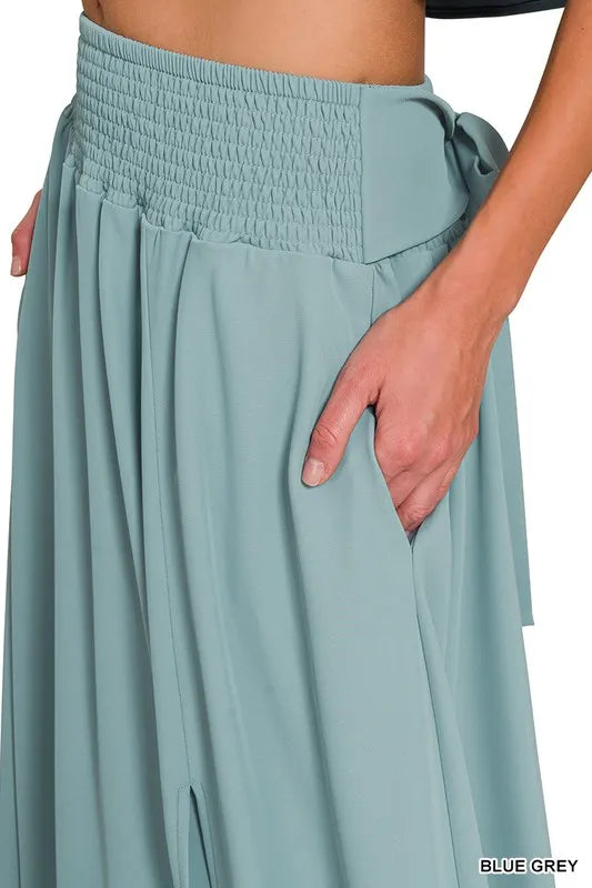 Zenana Heavy Woven Span Crop Tee & Skirt Set - Fashorio