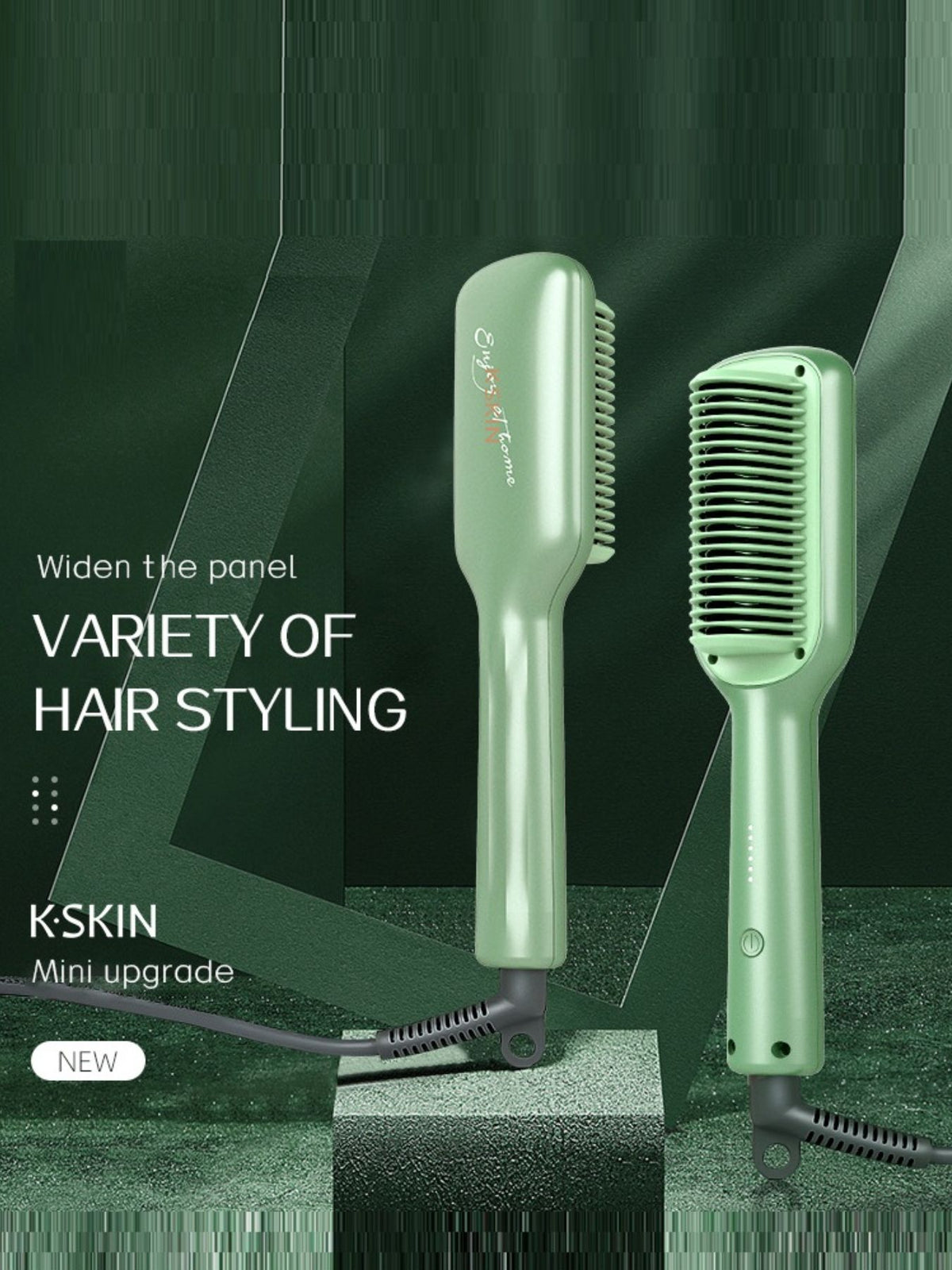 Comb gliding through smooth hair