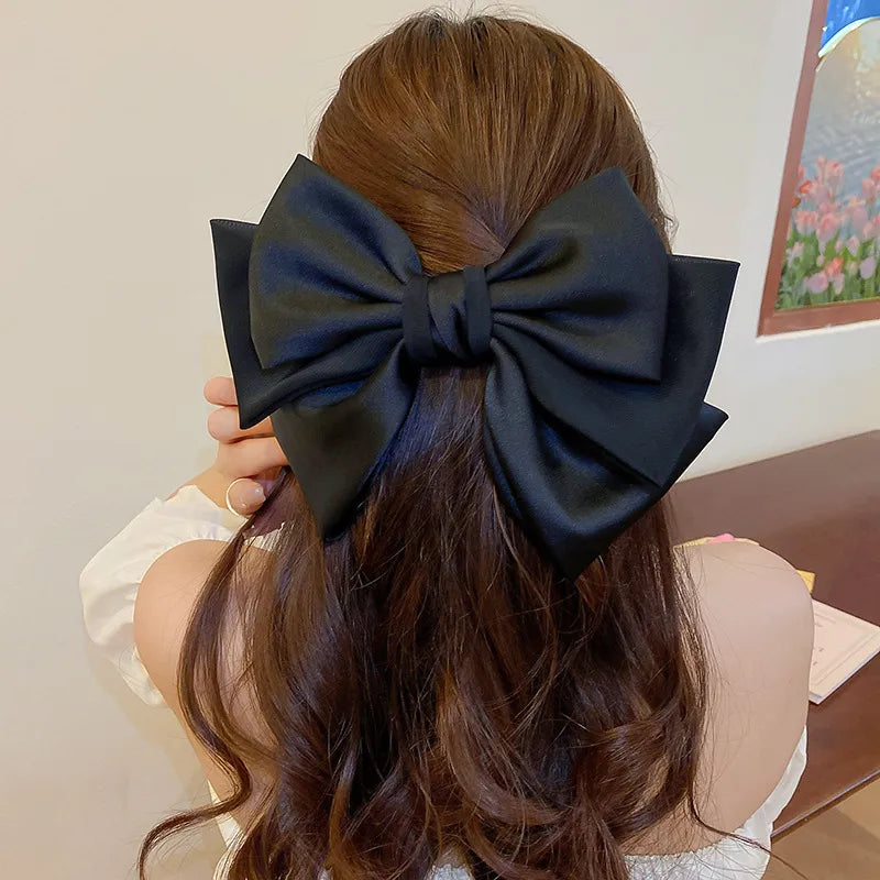 Bow cloth hair clip color option