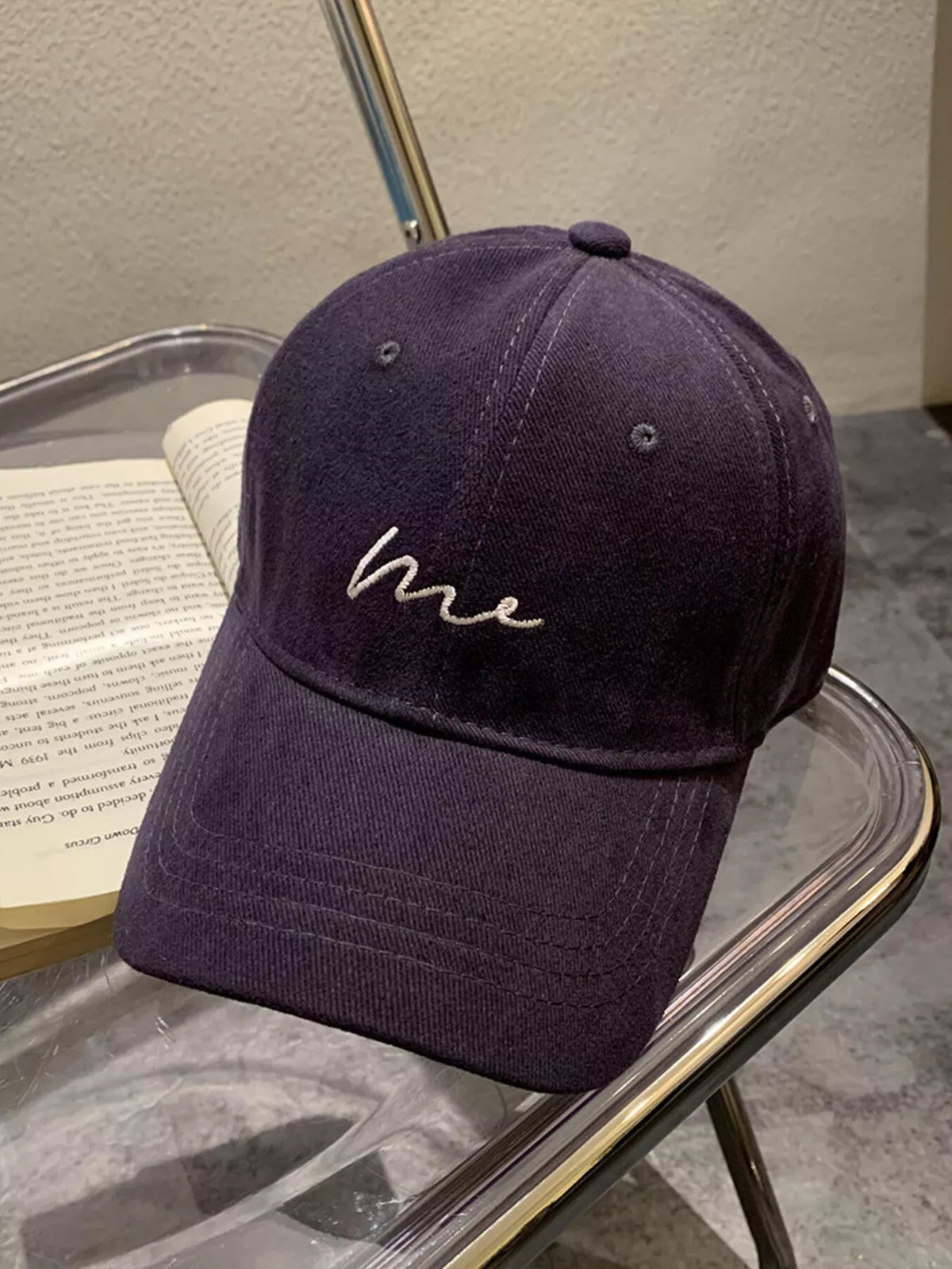 Back view of the one size cotton baseball cap