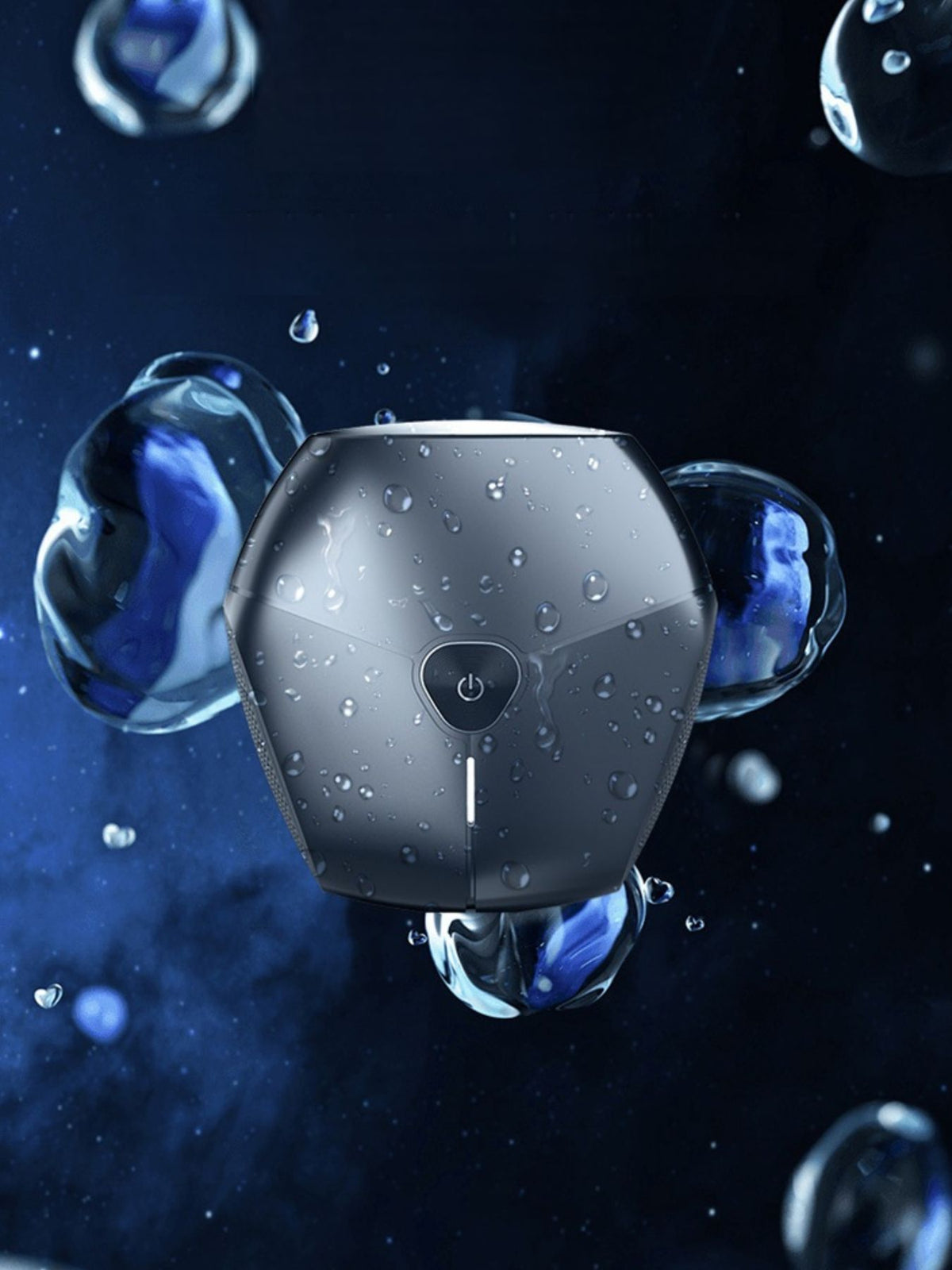 Black waterproof electric shaver