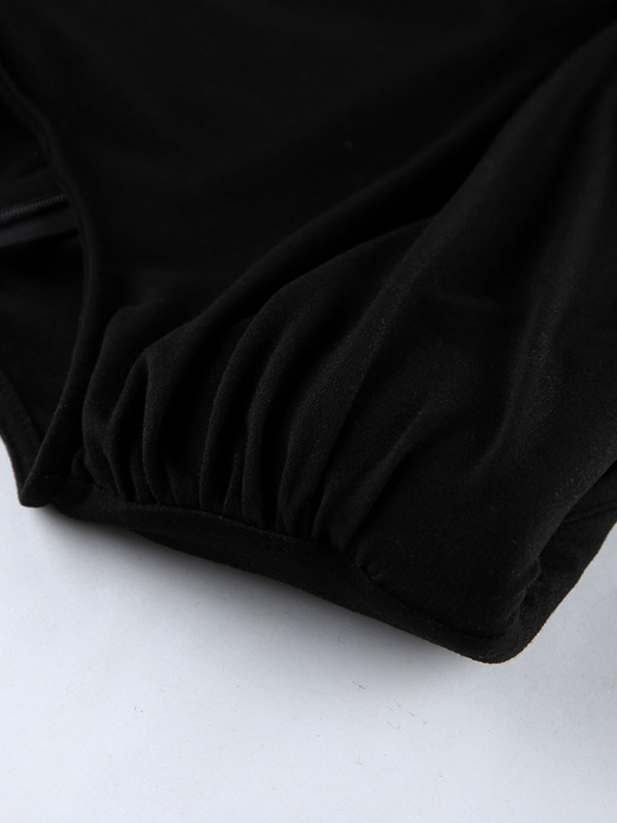 Black slit sleeveless round neck maxi dress back detail