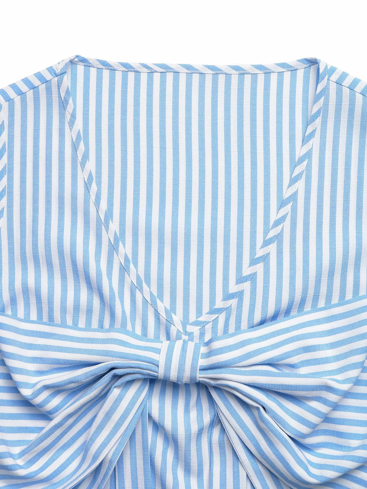 Striped Bow Sleeveless Top and Shorts Two Piece Set, view 8