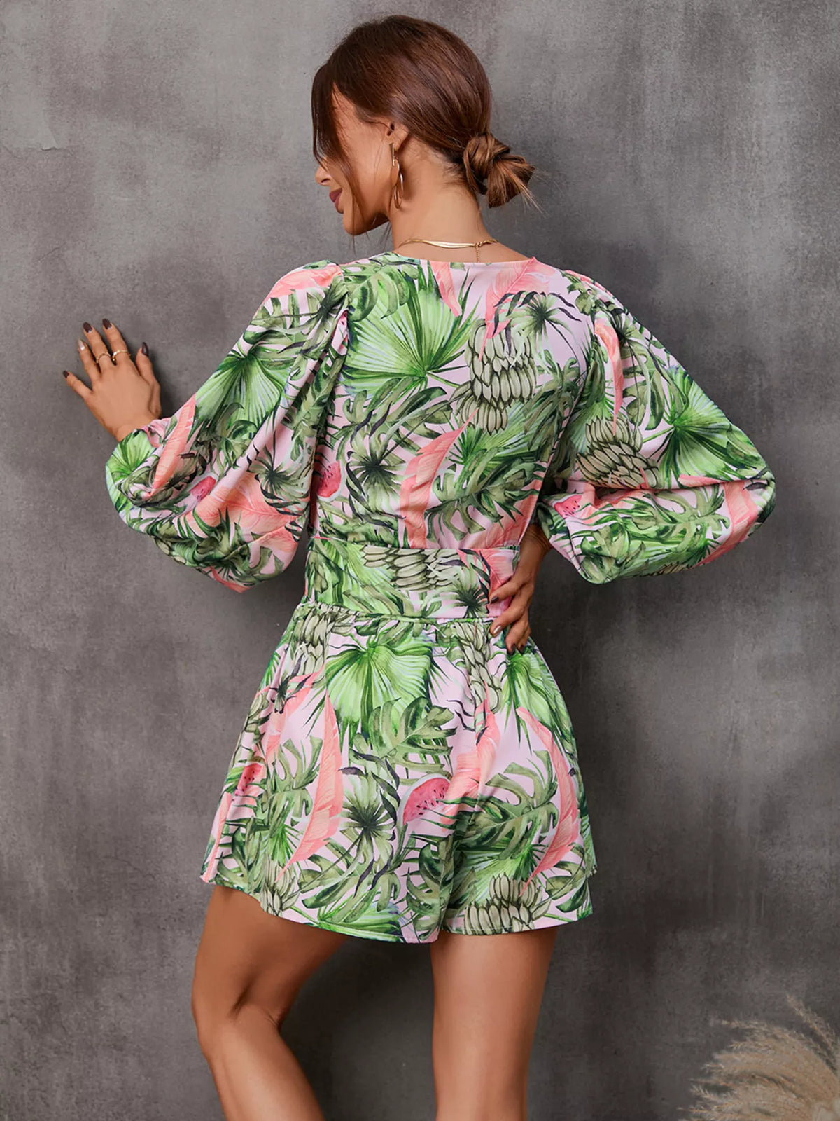 Cutout front romper back view styled