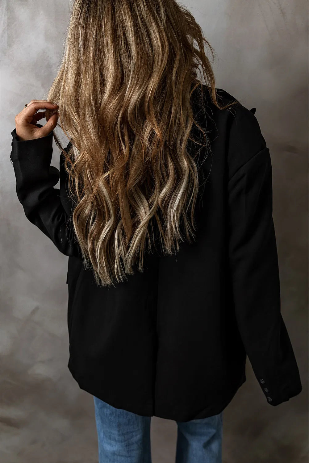 Button Up Long Sleeve Blazer - Fashorio