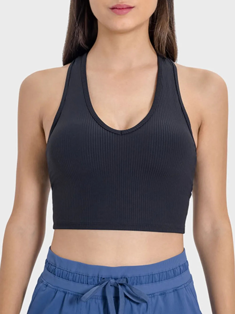 Millennia Scoop Neck Wide Strap Active Tank - Fashorio