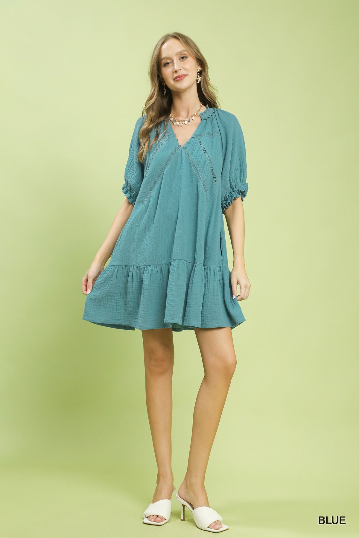 Cotton Gauze Mini Dress styled look
