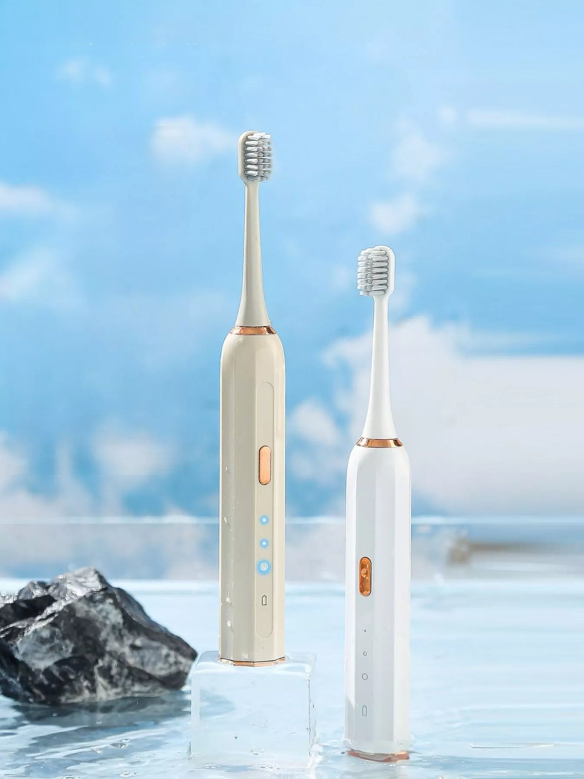 Smart electric toothbrush full view