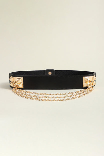 Elastic Belt with Chain - Fashorio