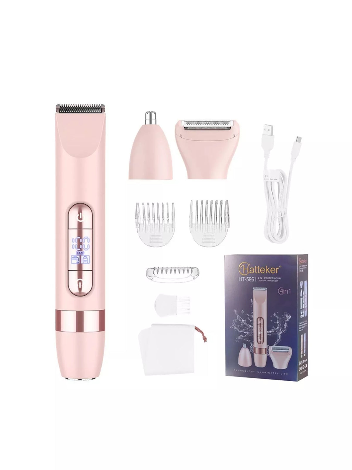 4-in-1 hair removal kit in purple