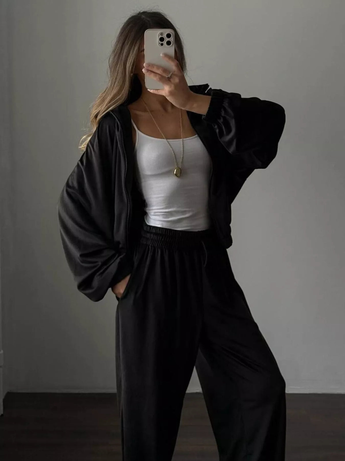 Zip Up Long Sleeve Jacket and Pants Set, view 7