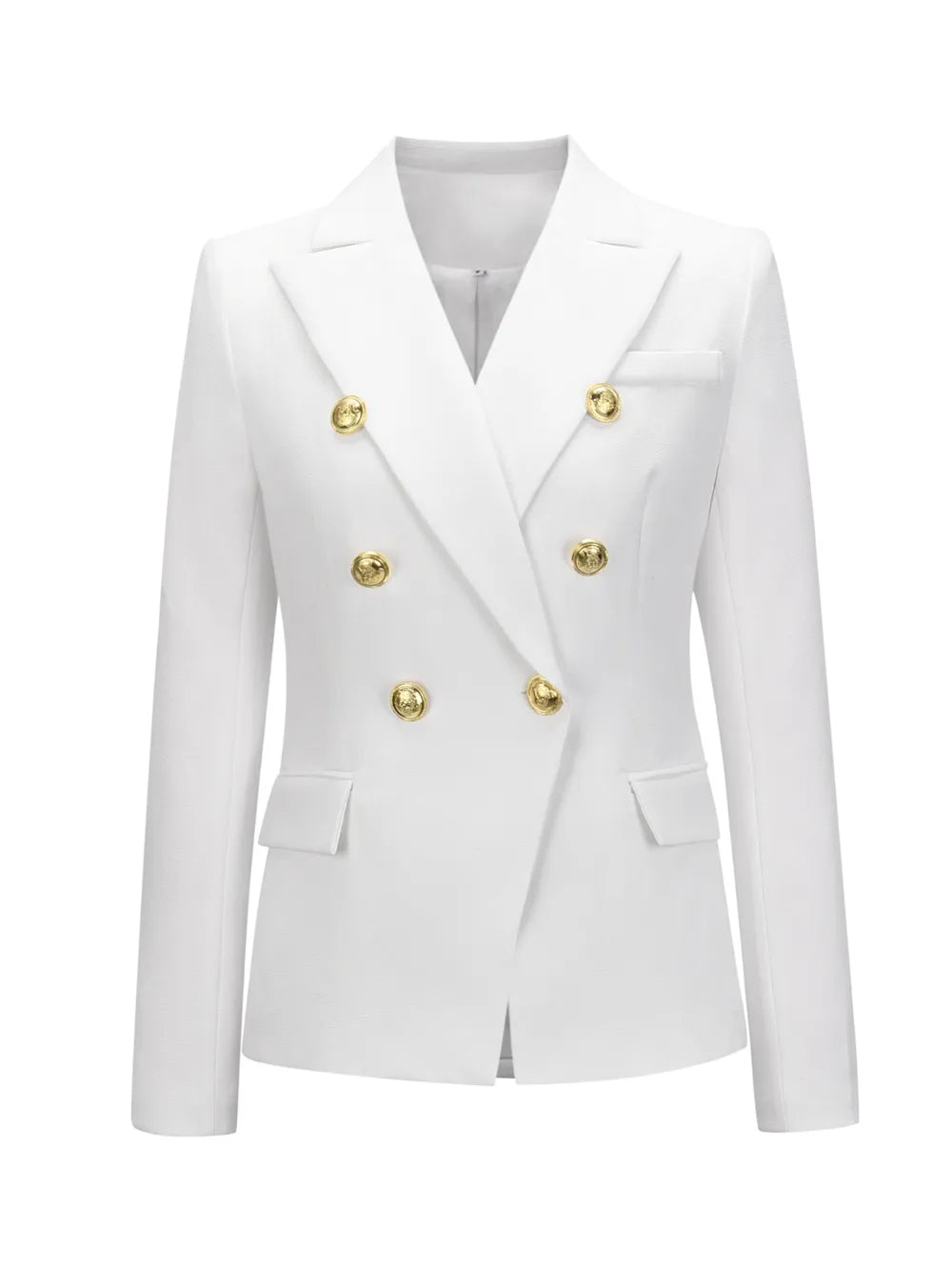 Lapel Collar Long Sleeve Blazer - Fashorio