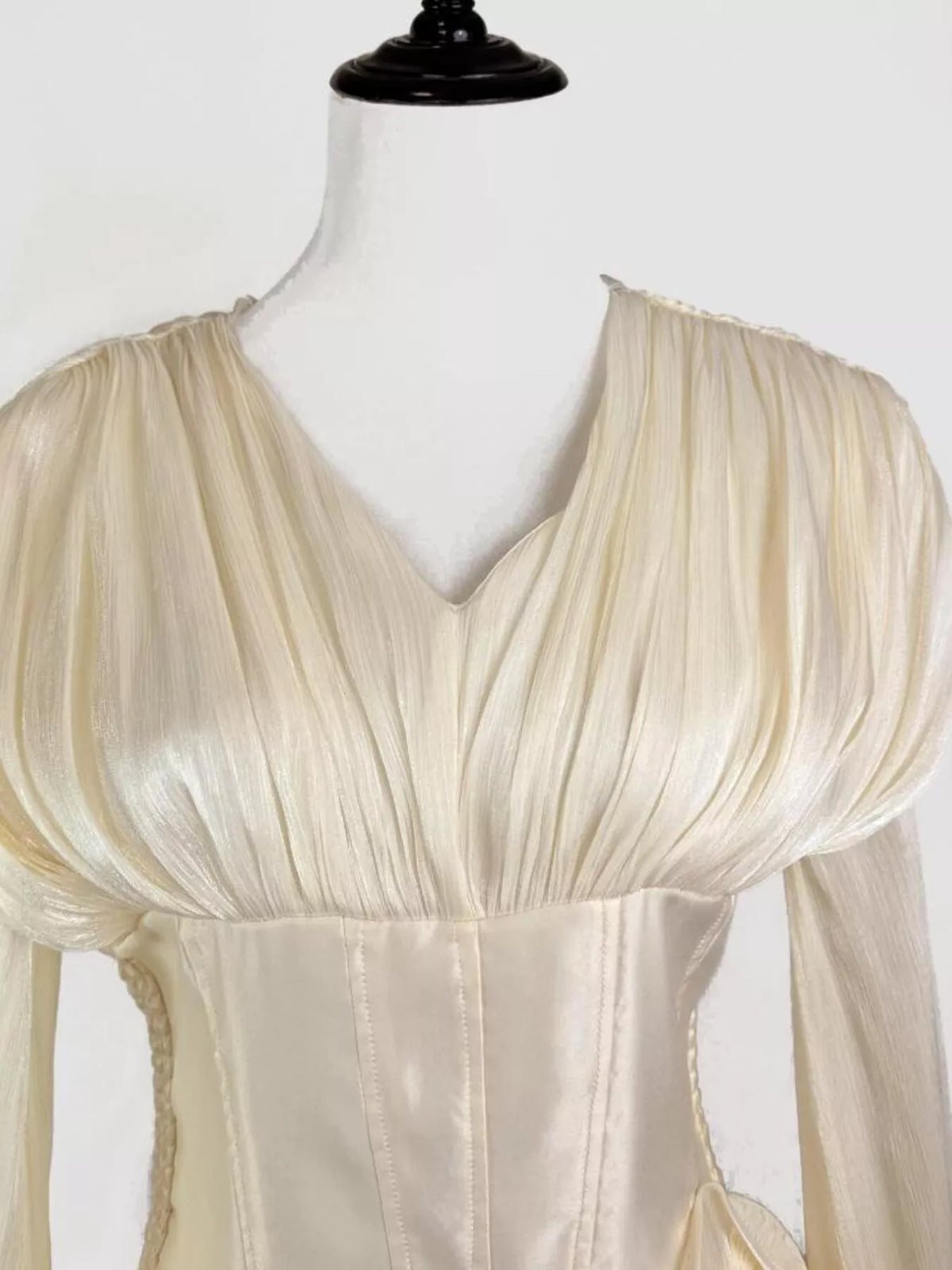 Ruffled dress side view