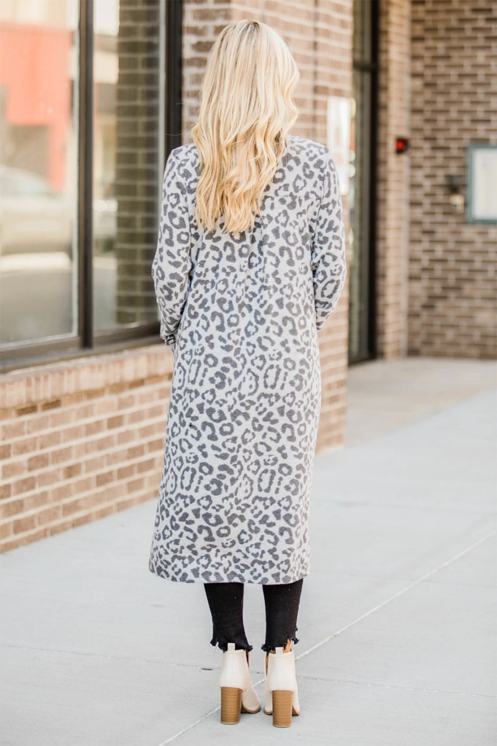 Open Front Leopard Cardigan - Fashorio