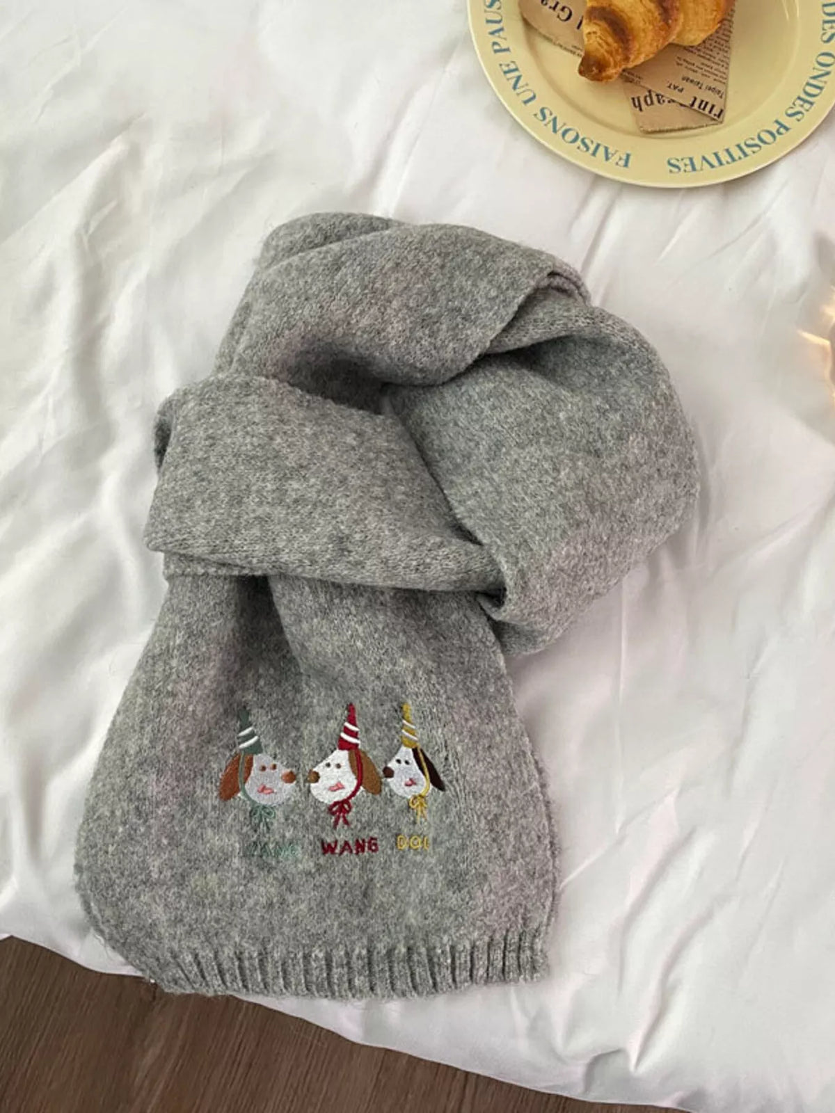 Embroidered Dog Plush Scarf, view 6