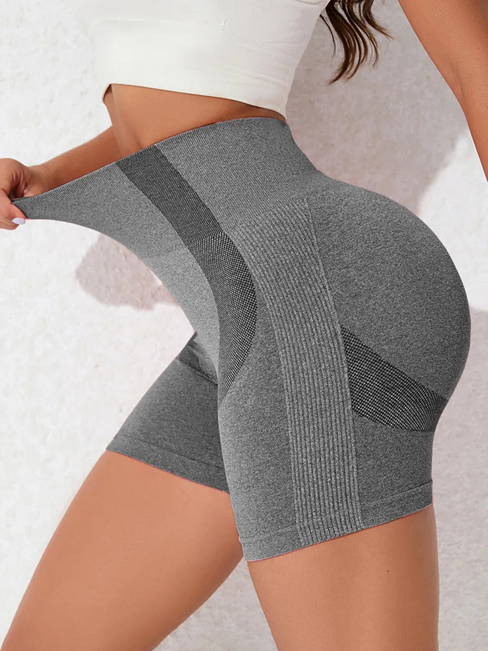 High Waist Active Shorts - Fashorio