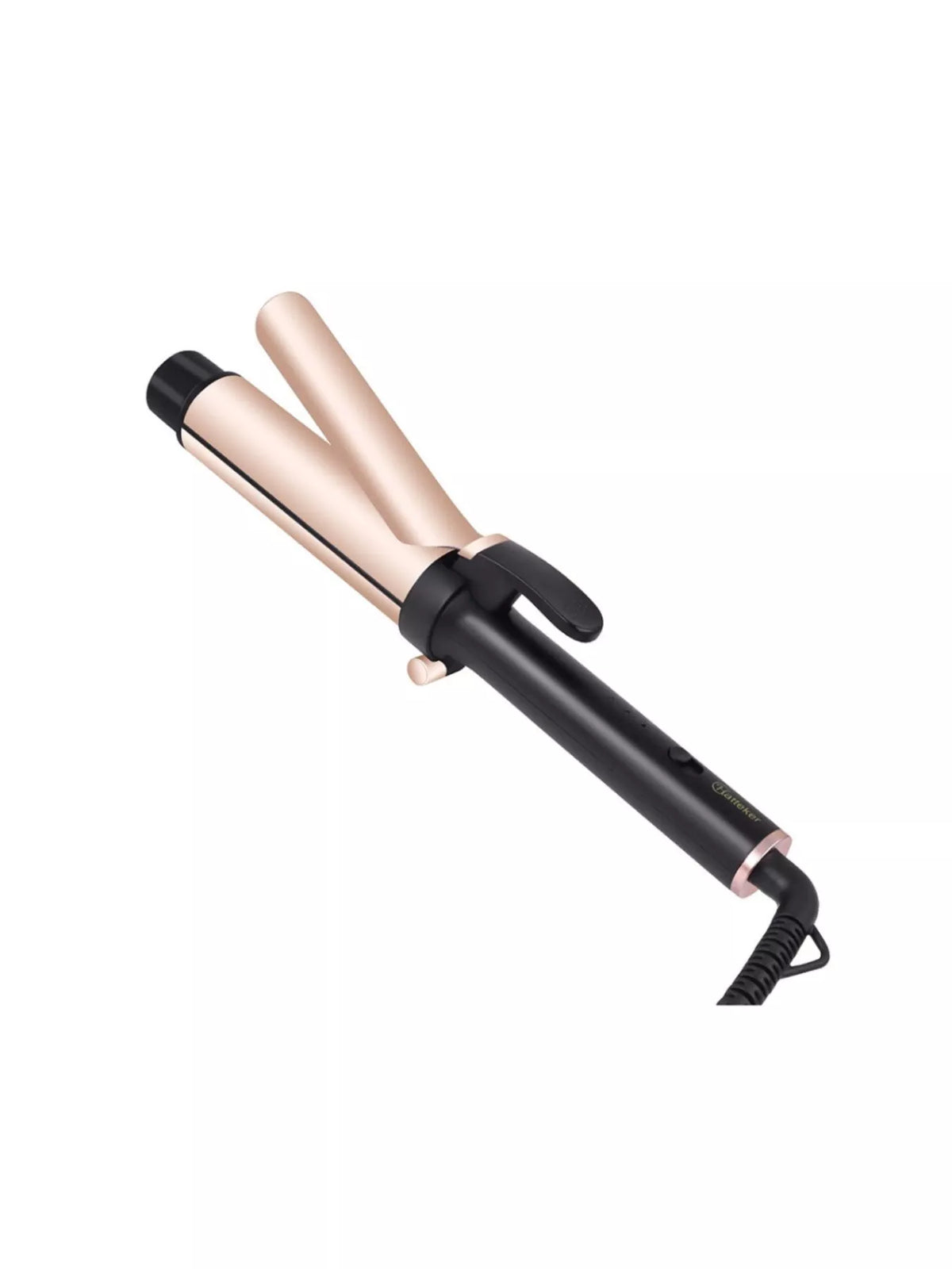 Curling iron styling wavy hair