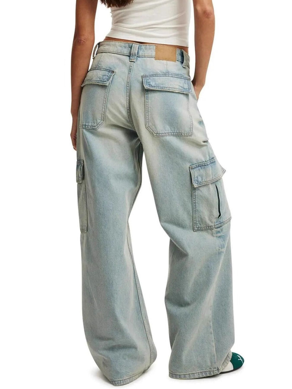 Wide Leg Cargo Jeans, view 10