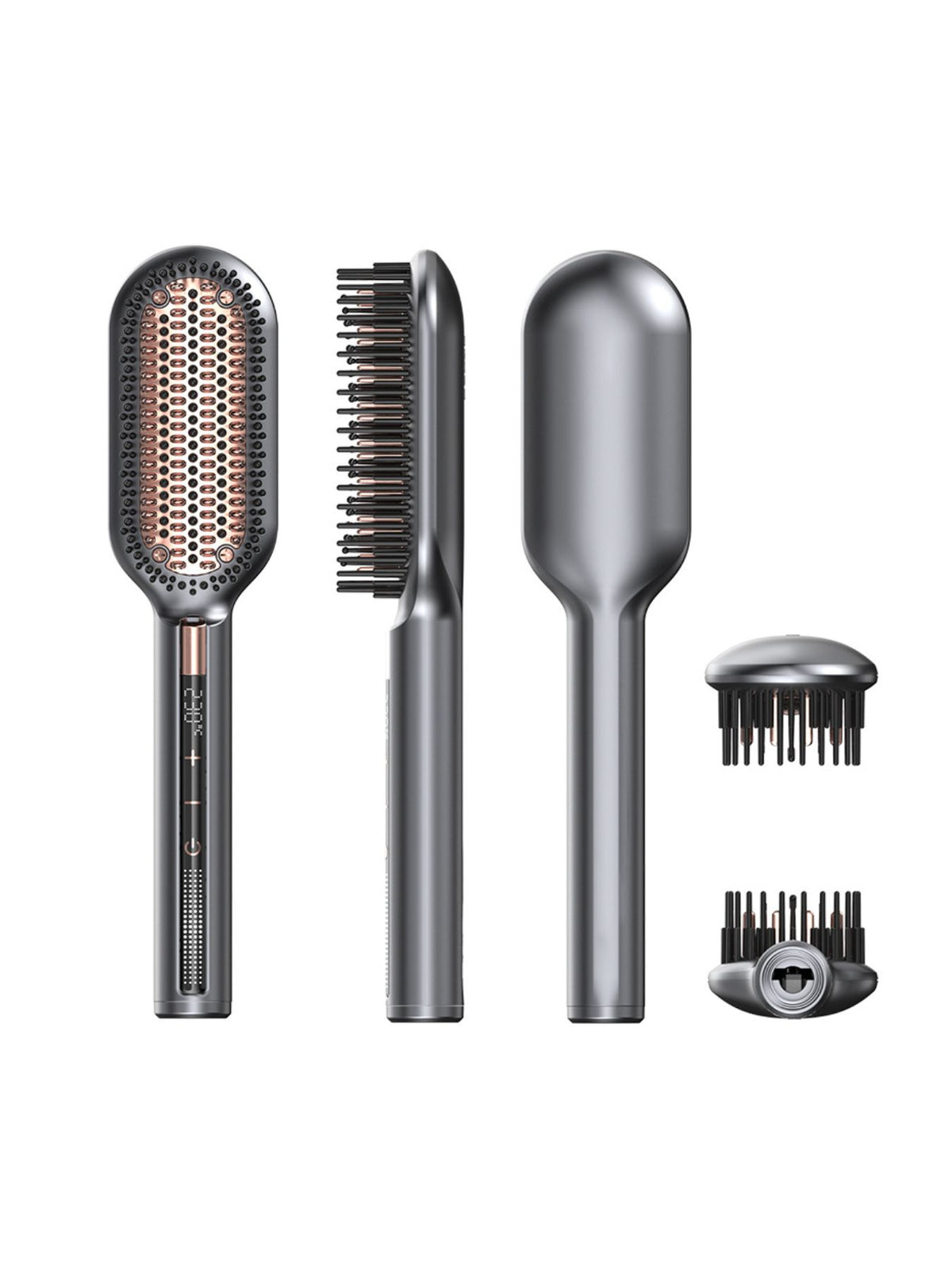 Close up of heated comb teeth