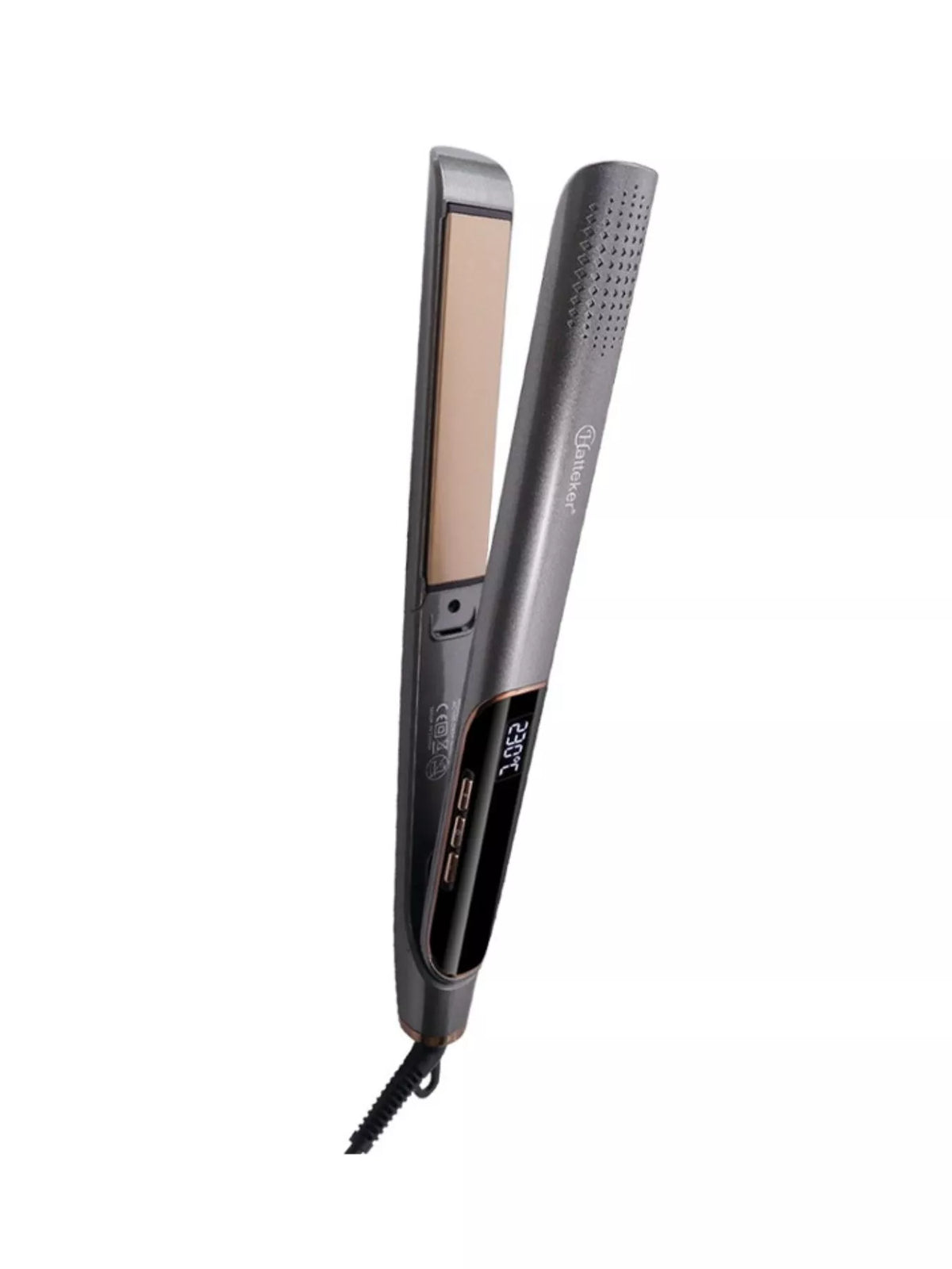 Hair straightener held in hand
