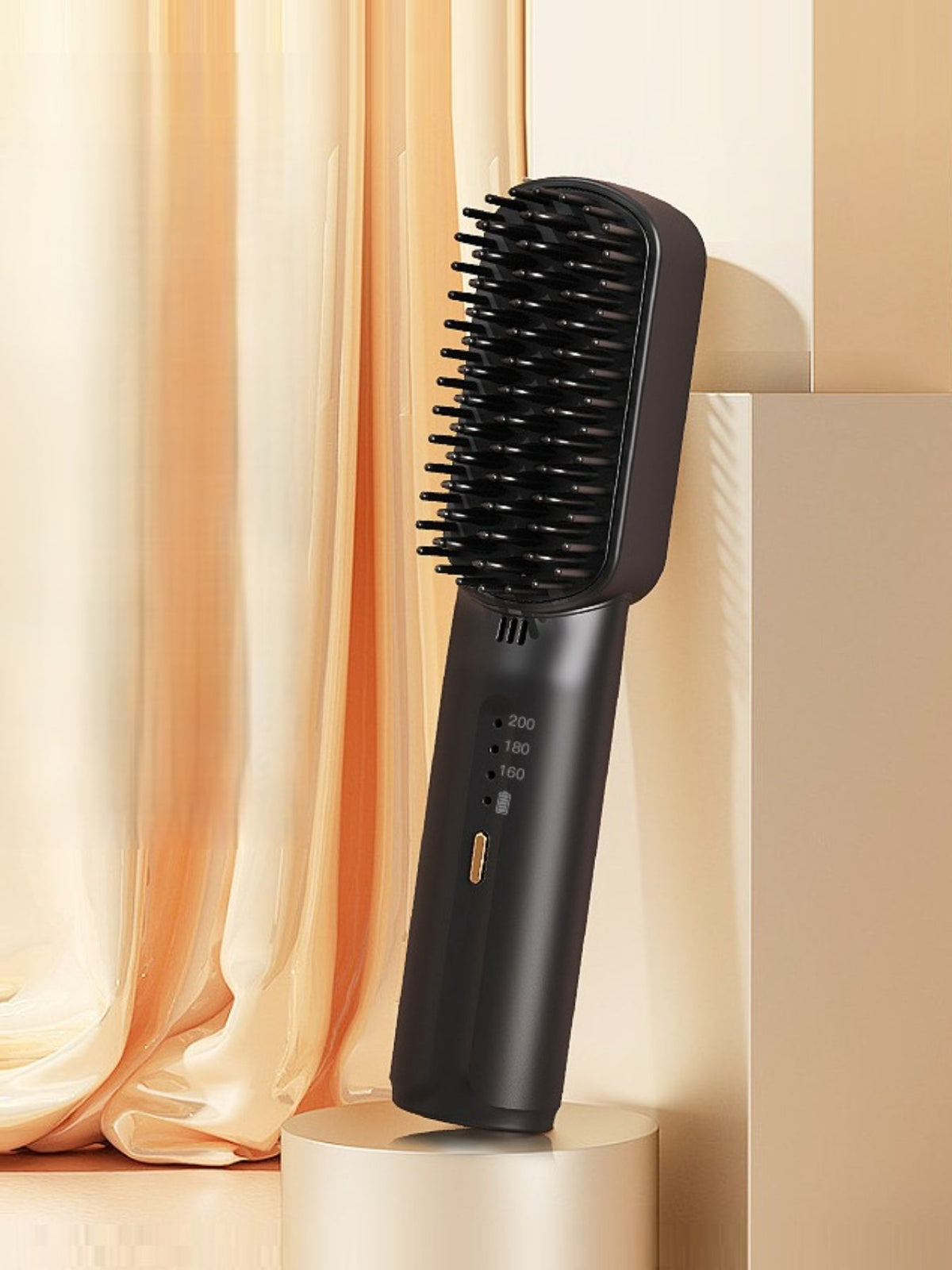 Portable straightener side view