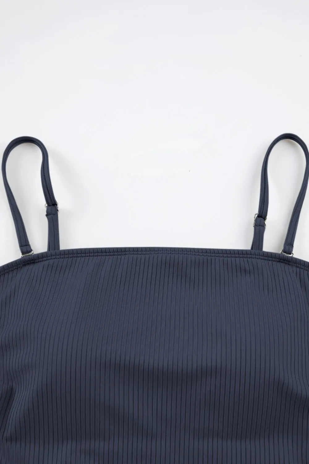 Ribbed Drawstring Sides Cutout One Piece Swimsuit - Fashorio