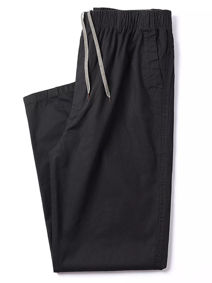 Men's Plus Size Drawstring Loose Fit Pants Black - Fashorio