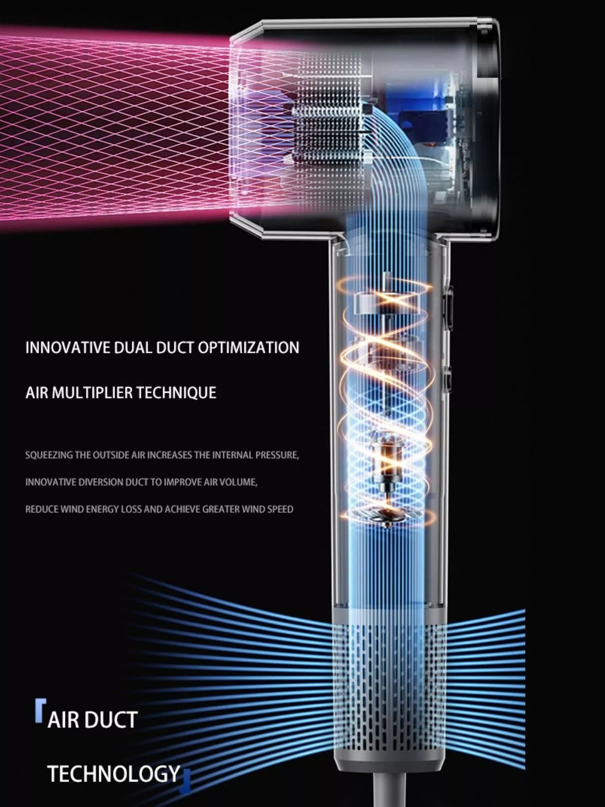 Gold high speed hair dryer