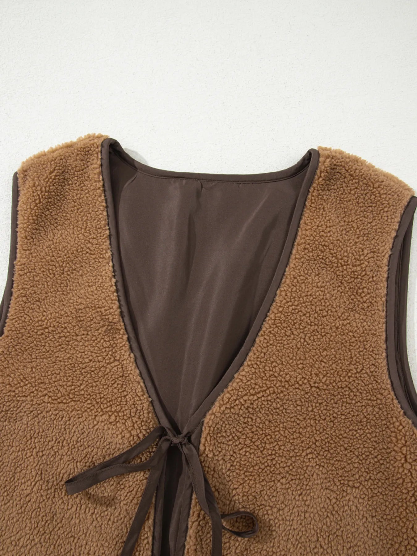 Double Tied Front Vest Coat - Fashorio