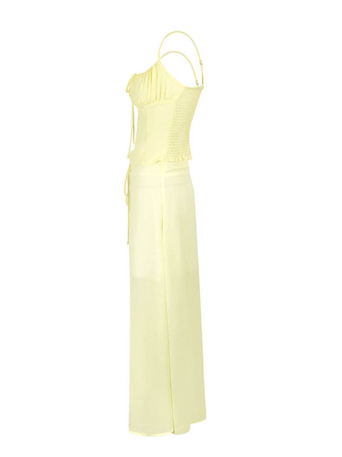 Smocked Tie Front Cami and Skirt Set, view 6