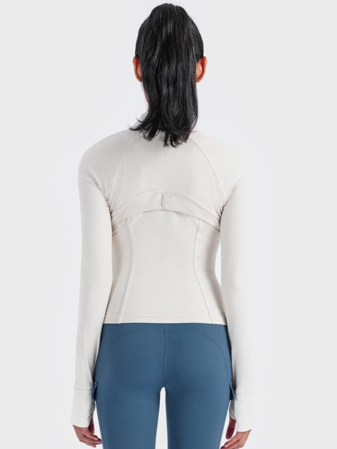 Zip up long sleeve sports jacket styling detail