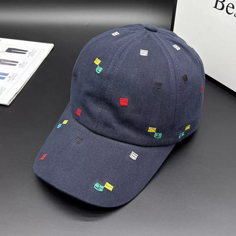 Front view of the cotton embroidered baseball cap