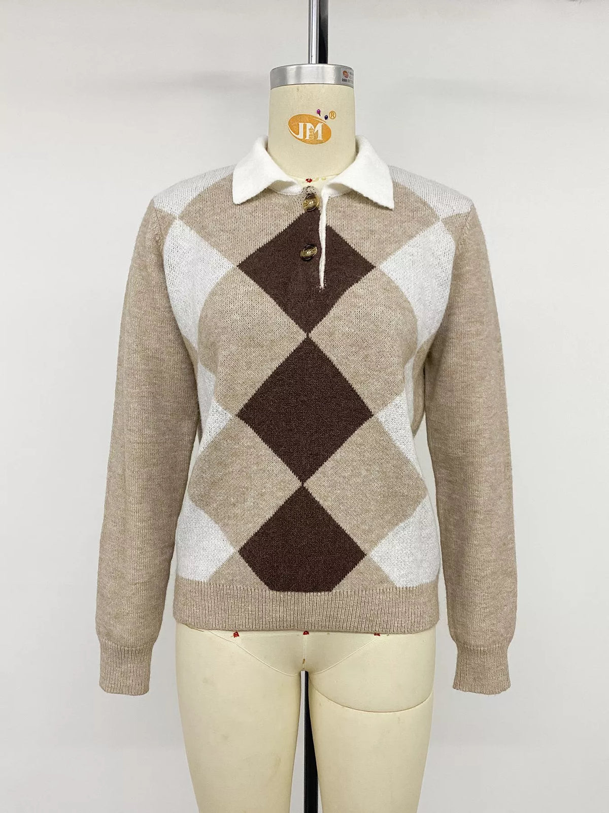Argyle Polo Collar Sweater view 10