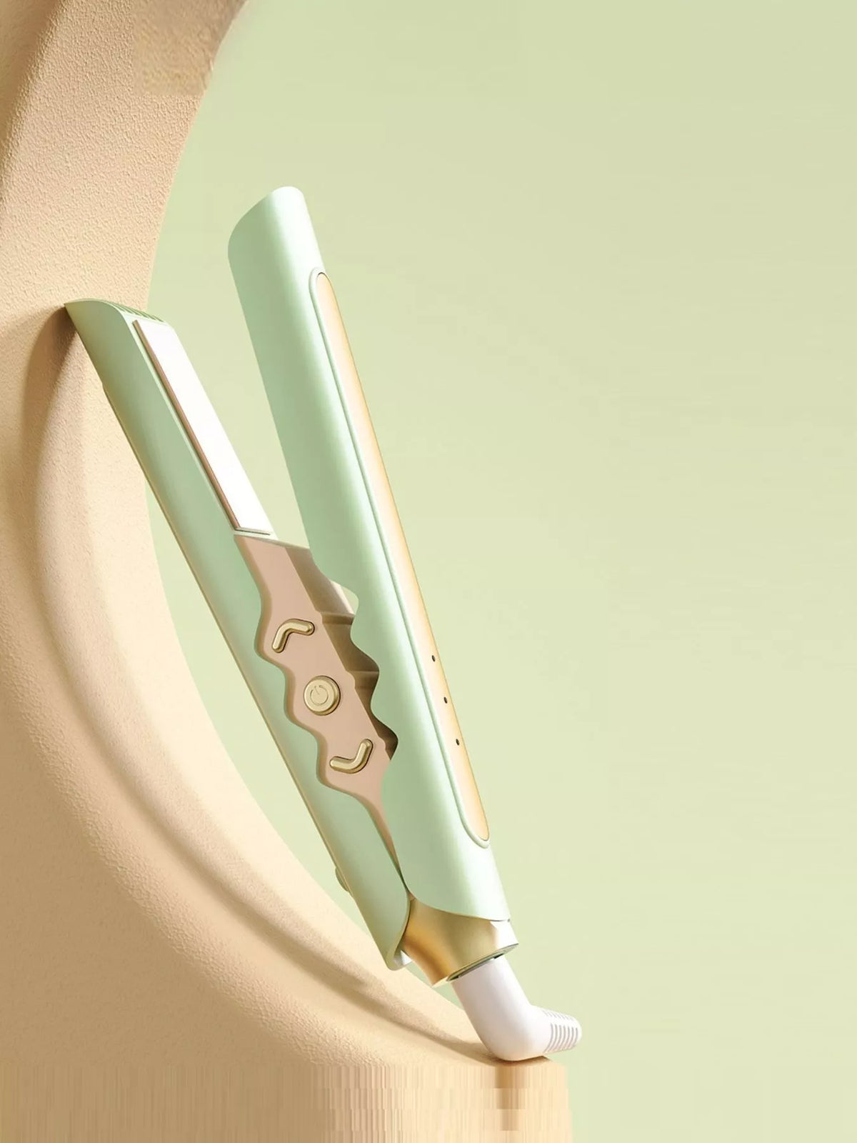 Hair straightener styling long hair