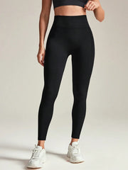 High Rise Active Leggings Black - Fashorio