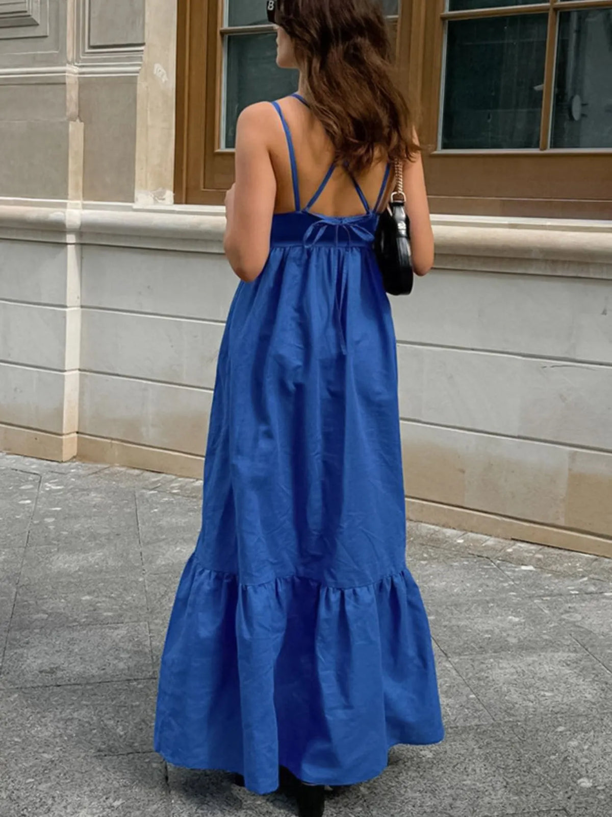 V Neck Tiered Cami Maxi Dress side view